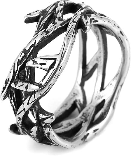 HZMAN Jesus Crown of Thorns Ring 